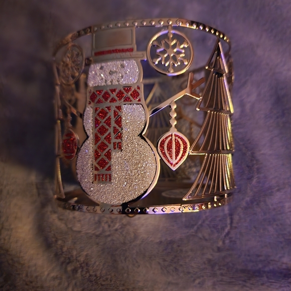 NWT BATH & BODY WORKS ⛄️ SNOWMAN 3 WICK CANDLE HOLDER - Picture 4 of 5